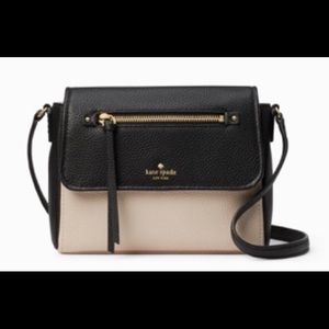 Kate Spade NWT Leather Black/Ivory Crossbody Purse